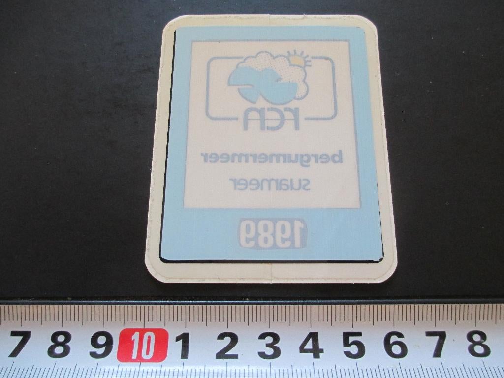sticker raamstickerd RCN bergumermeer suameer 1989, Verzamelen, Ophalen, Zo goed als nieuw