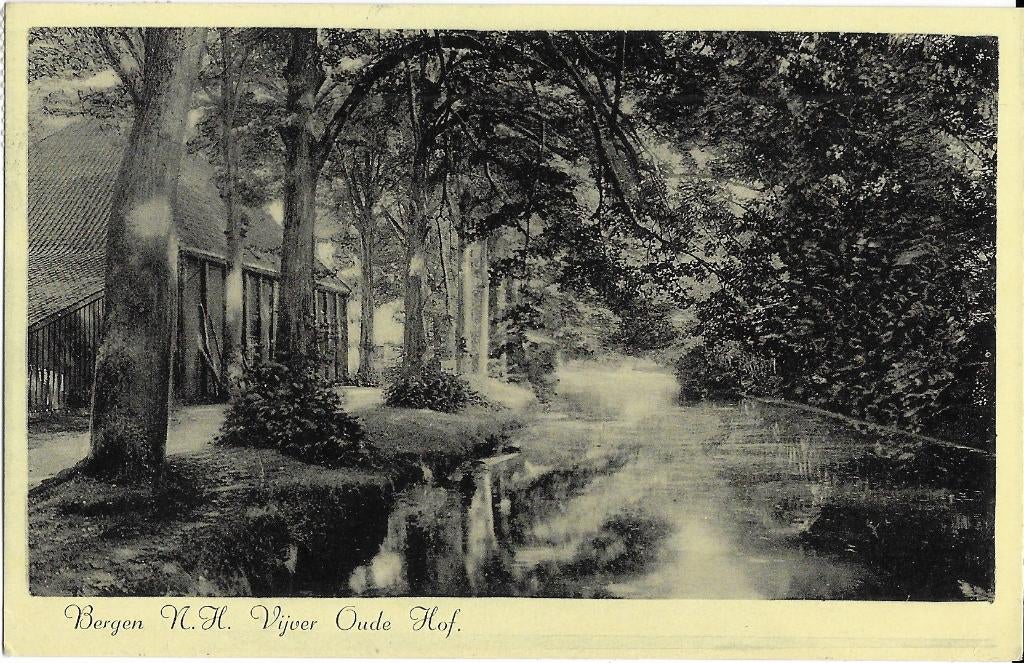 Bergen, Vijver Oude Hof, Verzenden, 1940 tot 1960, Gelopen, Noord-Holland