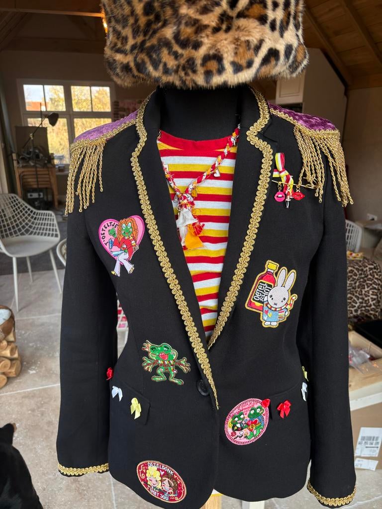 Oeteldonk Jasje XS - Uniek en Prachtig!, Kleding | Dames, Carnaval, -, -, Ophalen of Verzenden