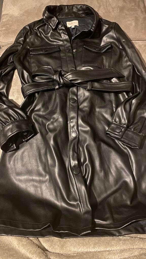 Merk kleding meisje, leren jurk Only 140 zgan, Ophalen of Verzenden, Zo goed als nieuw, Meisje, Jurk of Rok
