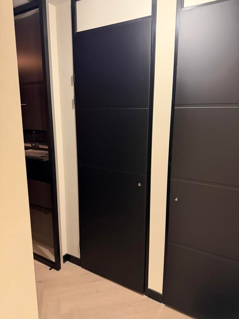 Svedex afgelakte meterkast deur zwart opdek 73cm x 211.5cm, Ophalen, Minder dan 80 cm, Binnendeur, Nieuw