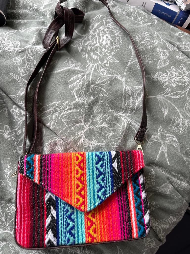Kleurrijk Aztec Schoudertasje, Ophalen of Verzenden, Zo goed als nieuw, Overige kleuren, Schoudertasje
