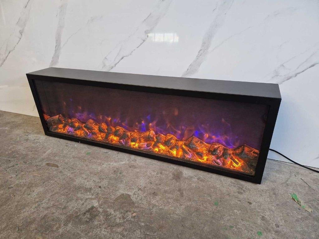 XL Sfeerhaard Montreal 152cm | Luxe Look | LED Vlammen, Ophalen, Nieuw, Inzethaard, Elektrische haard