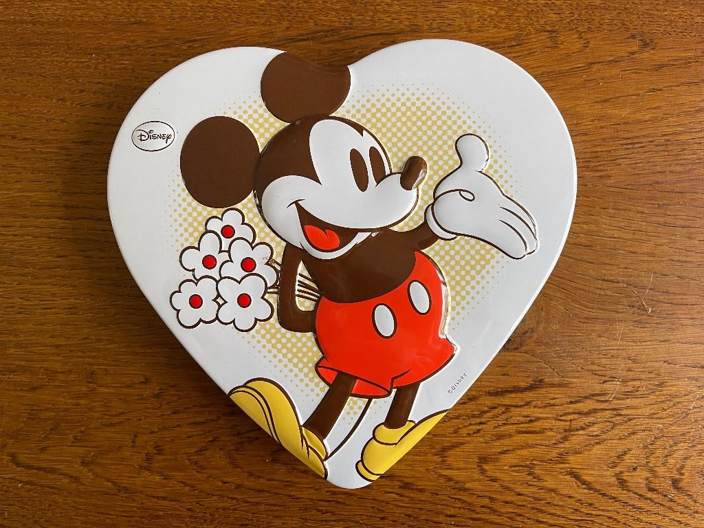 Blik "Mickey Mouse" in de vorm van een 'Hart' Nieuw, Verzamelen, Blikken, Ophalen of Verzenden, Nieuw, Overige
