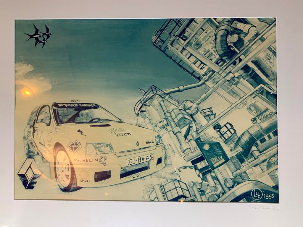 Gelimiteerde Renault Clio illustratie., Ophalen of Verzenden