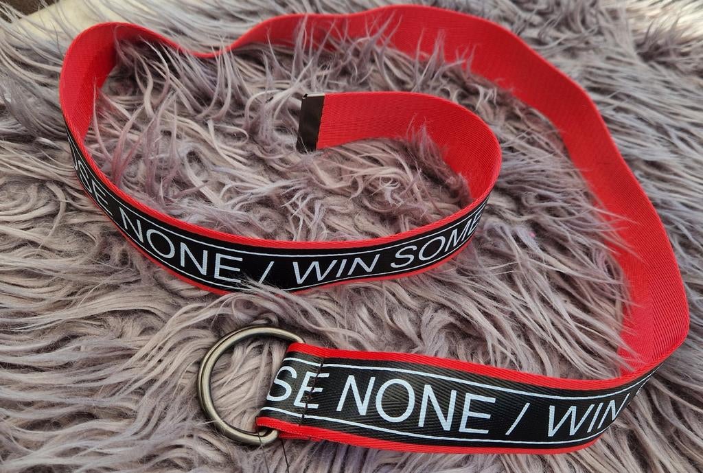 Riem - Rood/Zwart, 3 tot 5 cm, Minder dan 80 cm, Riem, Tailleriem