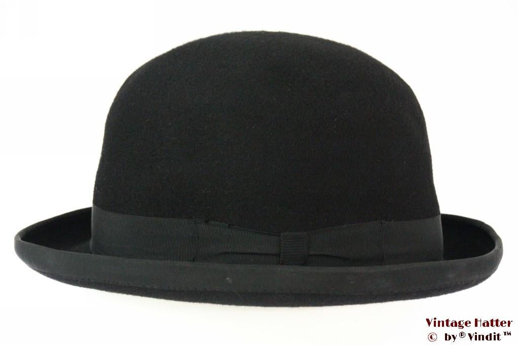 mooie Vintage Bolhoed Lonconito hardtop zwart vilt 56, Zwart, Lonconito, Ophalen of Verzenden, Accessoires