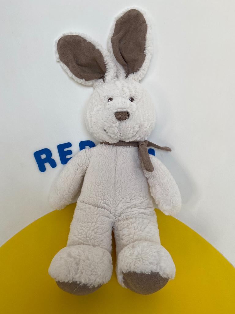 5446 nicotoy konijn wit bruin, Kinderen en Baby's, Speelgoed | Knuffels en Pluche, Ophalen of Verzenden, Zo goed als nieuw, Konijn