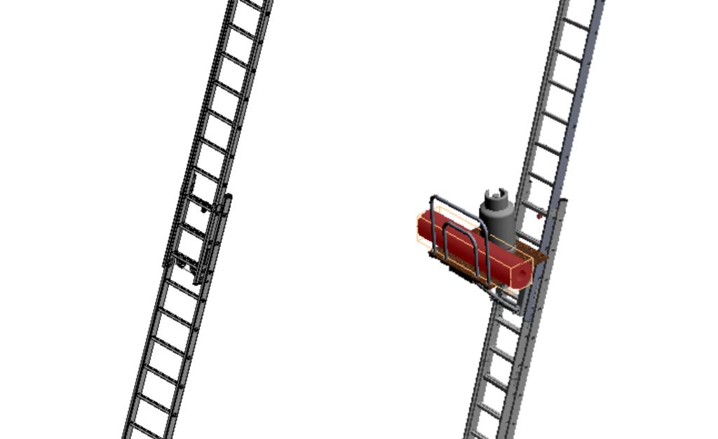 Ladder met liftsysteem = De Lichte Ladderlift ''Gecko''
