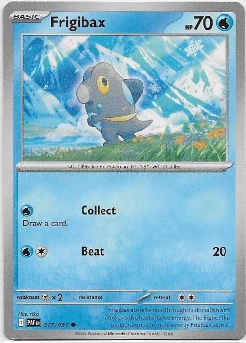 Paldean Fates,  Frigibax [common] 17/91, Ophalen of Verzenden, Nieuw, Losse kaart