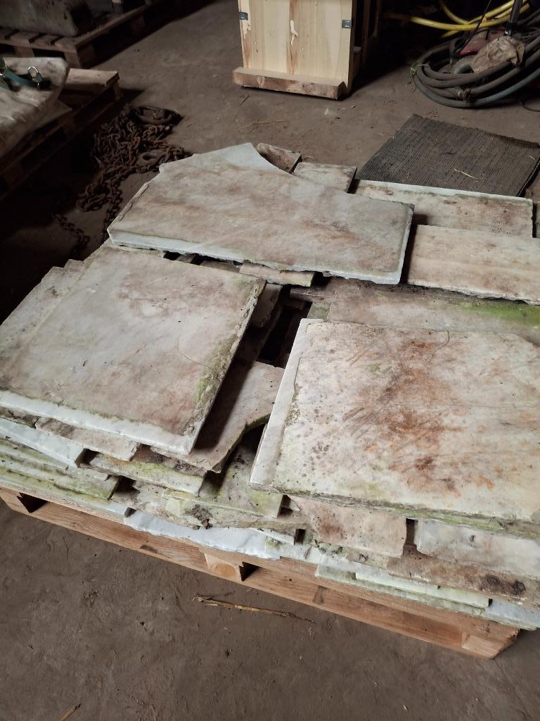 antiek wit marmeren vloerdelen/plavuizen div. maten, zie fot, Ophalen, Overige materialen, Gebruikt, 50 tot 150 cm