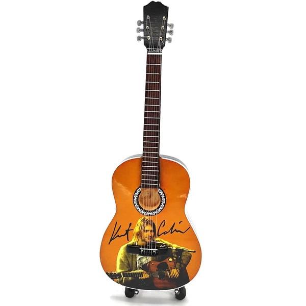 Kurt Cobain foto Nirvana mini gitaar 25cm miniatuur guitar, Info@deconoord.nl, Deco Noord, Nieuw, Ophalen of Verzenden