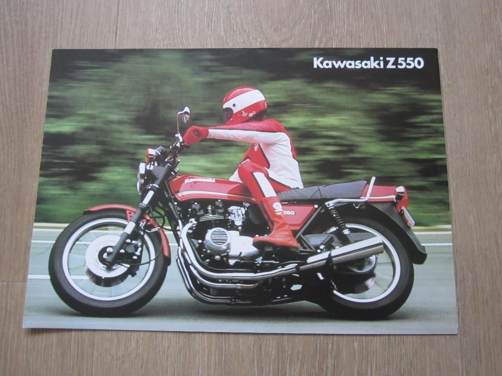 Kawasaki Z 550 brochure folder 1982 ?, Ophalen of Verzenden, Kawasaki