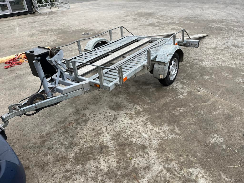Machine Transporter vervoer van Motor, Quad, Grasmaaier etc, Auto diversen, Aanhangers en Bagagewagens, Ophalen, Gebruikt