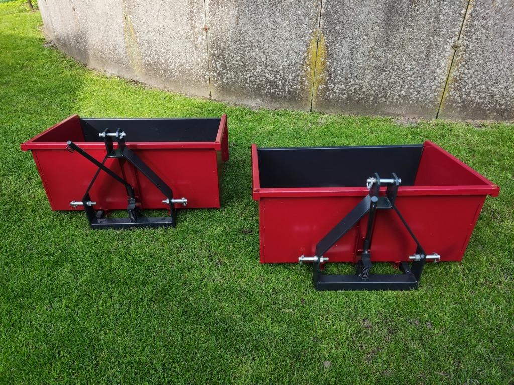NIEUWE grond- en transportbakjes voor minitractor (100 cm.), Ophalen of Verzenden, Glastuinbouw, Transport