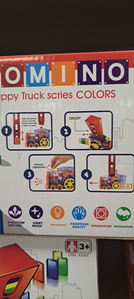 Domino Trein - Transparant - Nieuw in doos, Onbekend, Nieuw, Domino, Ophalen of Verzenden