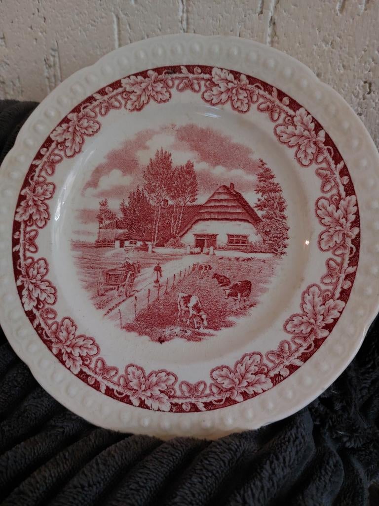 Societe Ceramique Maestricht Boerenhoeve Bord, Antiek en Kunst, Ophalen of Verzenden