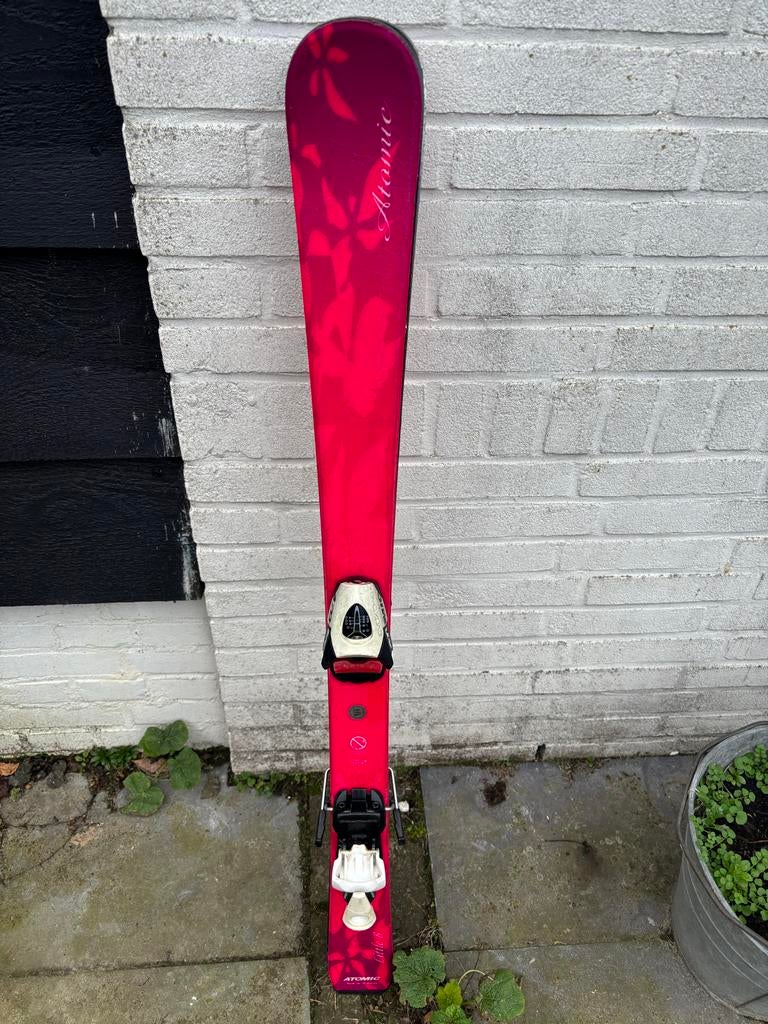 Kinder ski's 110cm + stokken 100cm, Overige merken, Gebruikt, 100 tot 140 cm, Ophalen of Verzenden