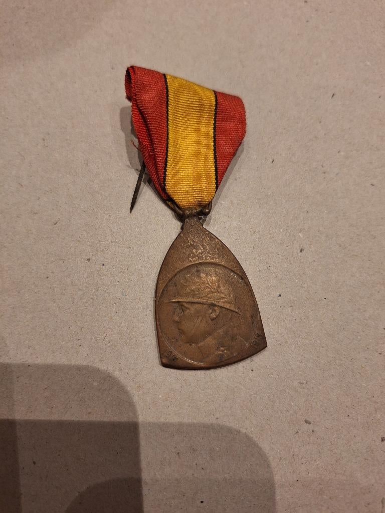 Belgische Herinneringsmedaille 1914-1918, Ophalen of Verzenden, Landmacht, Overige gebieden
