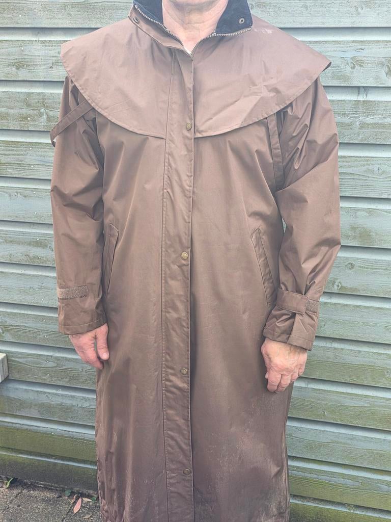 Target Dry Lange wax Regenjas - Bruin - Maat XL, Maat 42/44 (L), Ophalen of Verzenden, Gedragen, Bruin