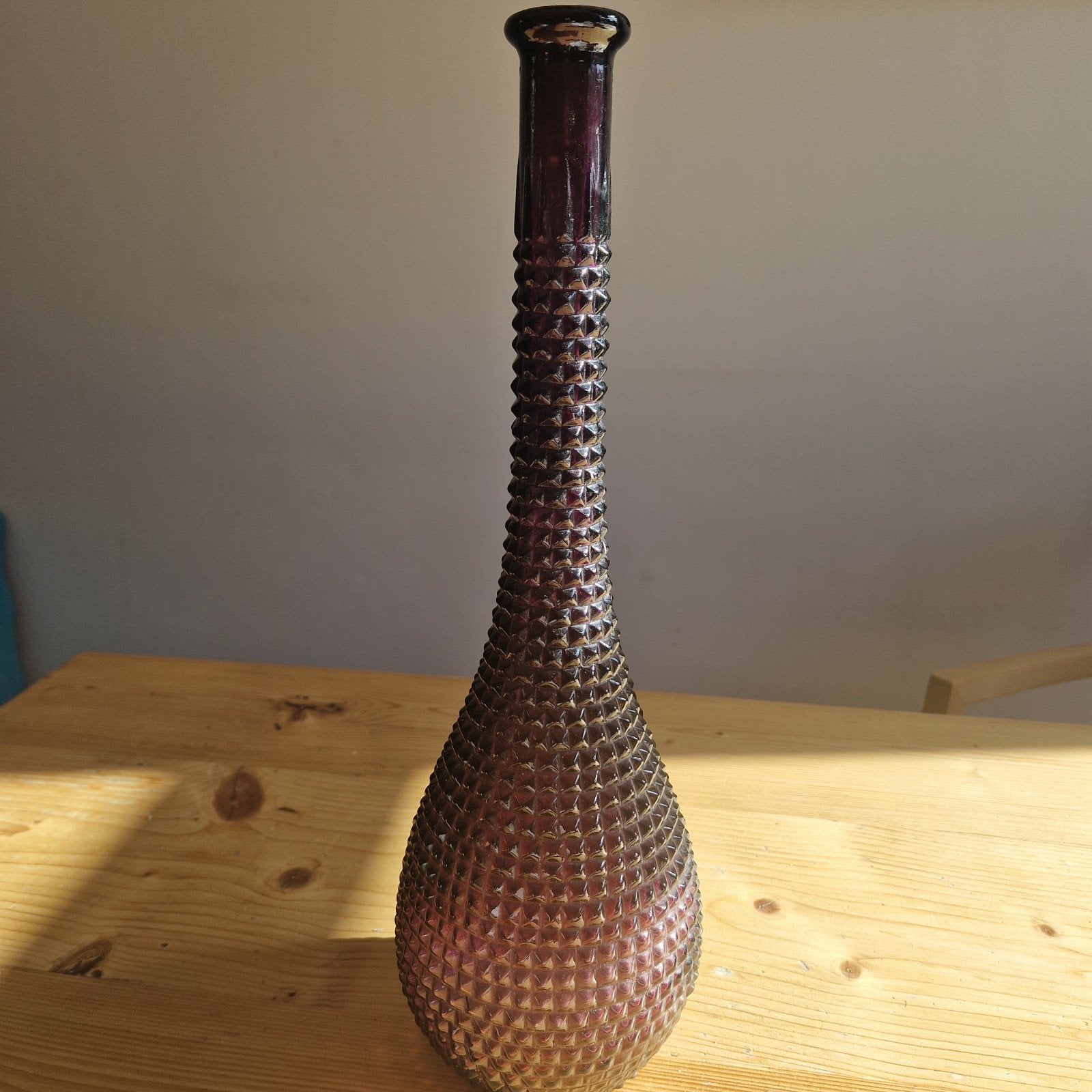 Donkerpaarse Empoli fles/karaf (zonder dop), Ophalen of Verzenden