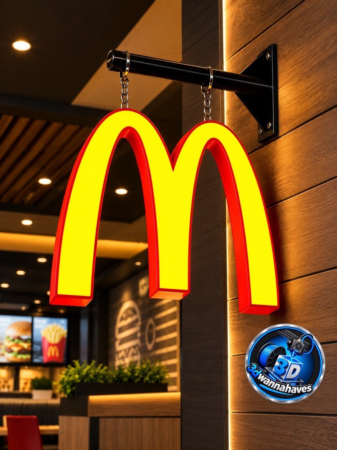 Supergave hangende McDonald's letter incl. beugel, Ophalen of Verzenden, Nieuw, Reclamebord