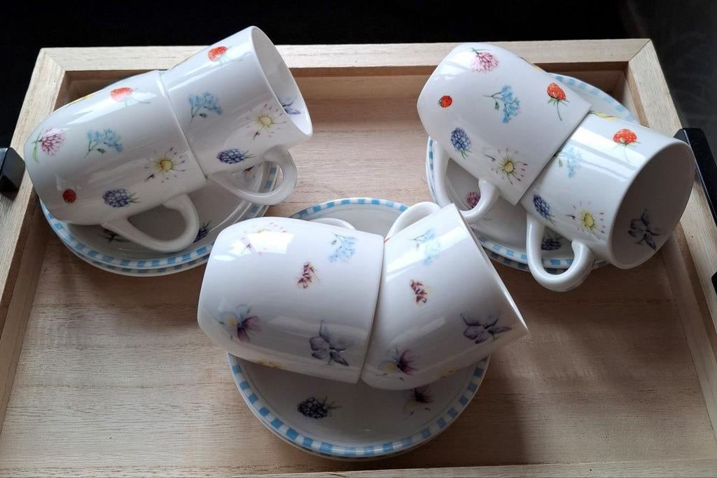 Douwe egberts kop en schotels Jet, Huis en Inrichting, Keuken | Servies, Ophalen of Verzenden, Zo goed als nieuw, Overige stijlen