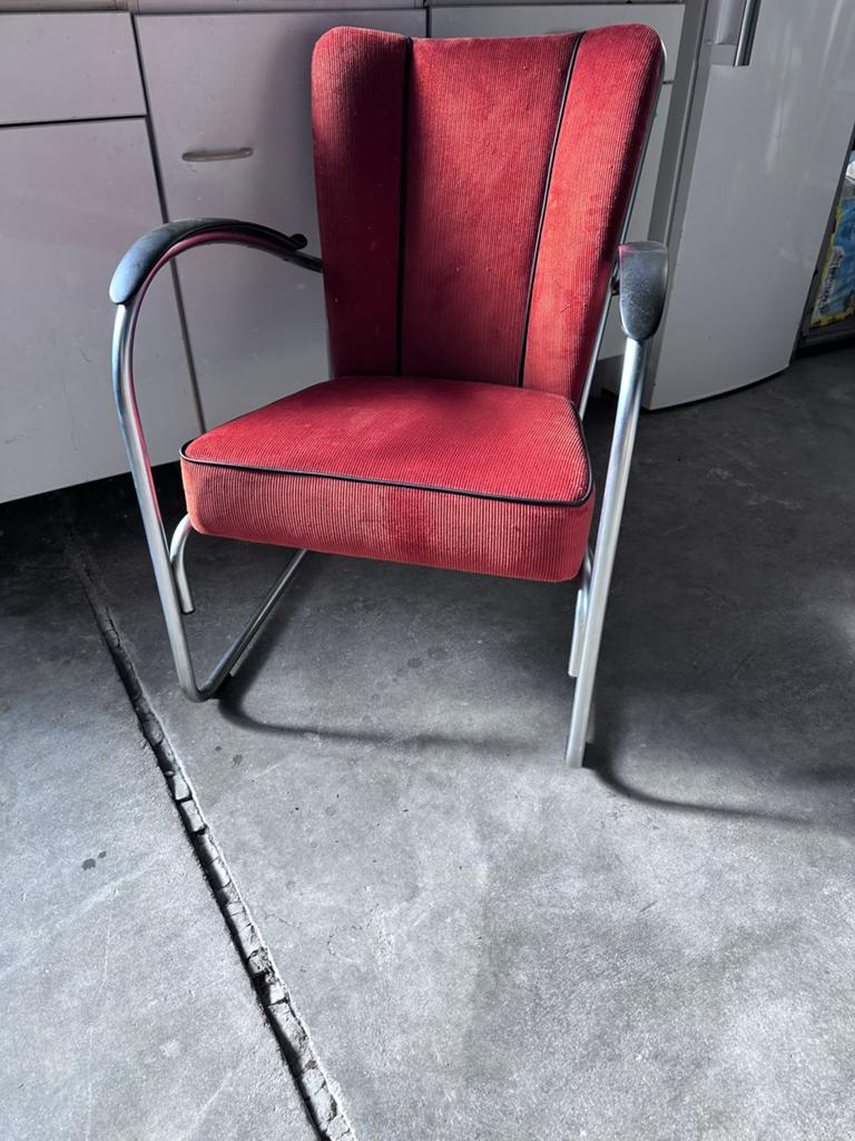 Gispen 412 - terra stof, Huis en Inrichting, Stoelen, Ophalen, Zwart, Zo goed als nieuw, Eén