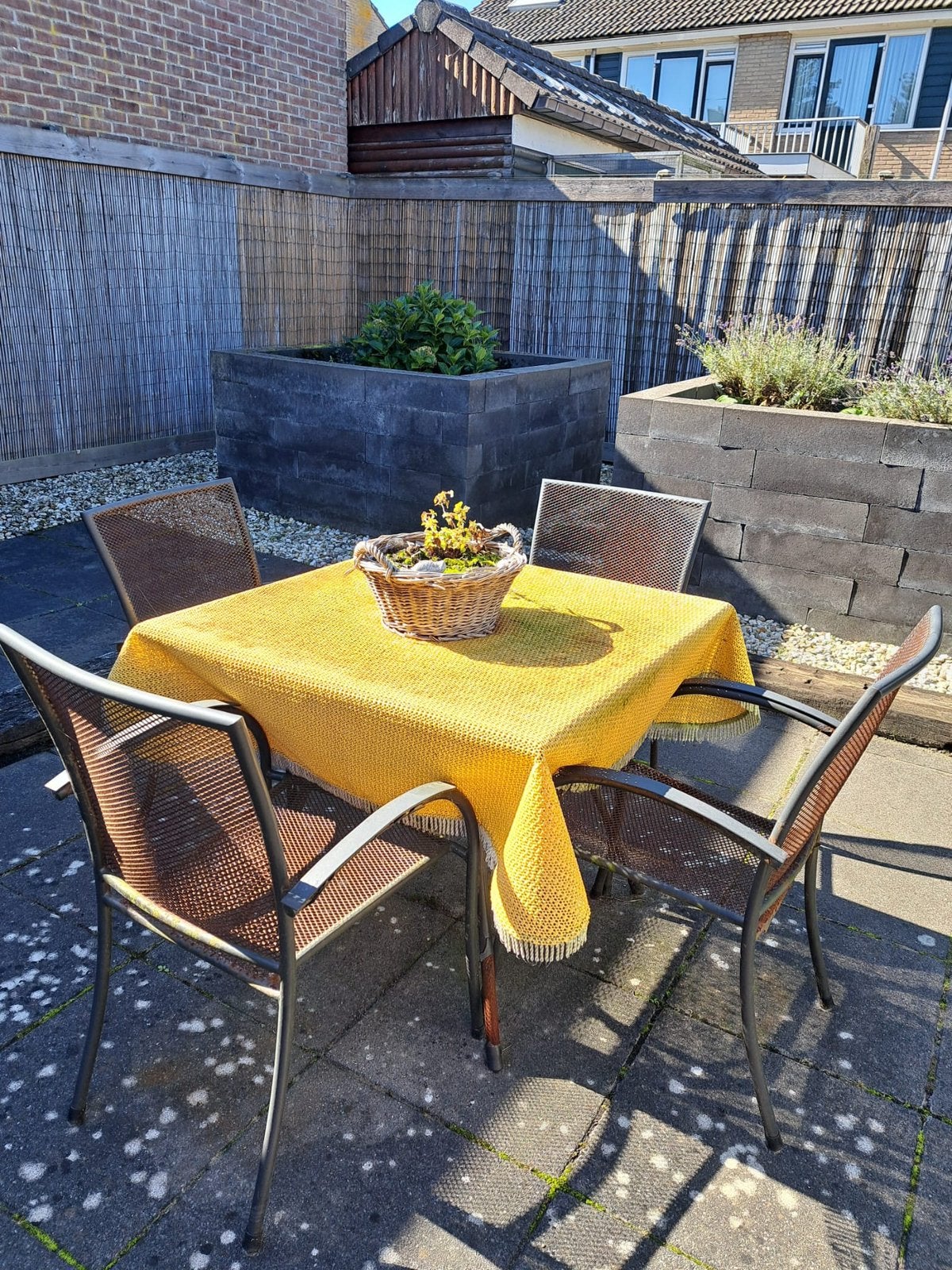 Tuinset 4 personen, Tuin en Terras, Ophalen, Gebruikt, Tuinset, Overige materialen