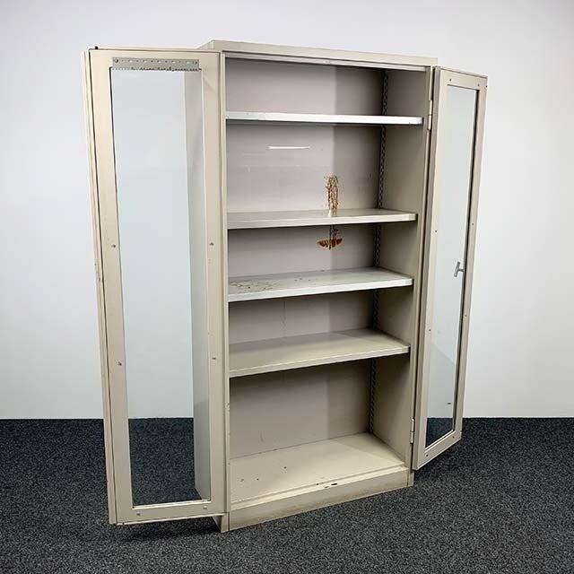 Medicijn Vitrinekast Metaal - Industrieel 22448, Huis en Inrichting, Ophalen, Gebruikt, 50 tot 100 cm, Metaal
