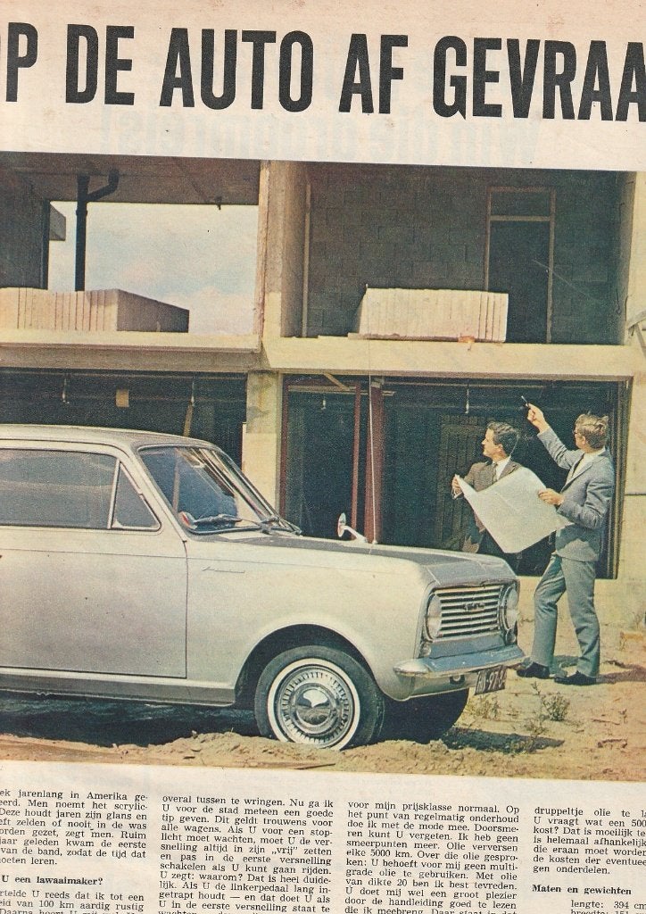 Vintage knipsel 1964 Gesprek met Vauxhall auto Viva, Verzenden, Overige typen