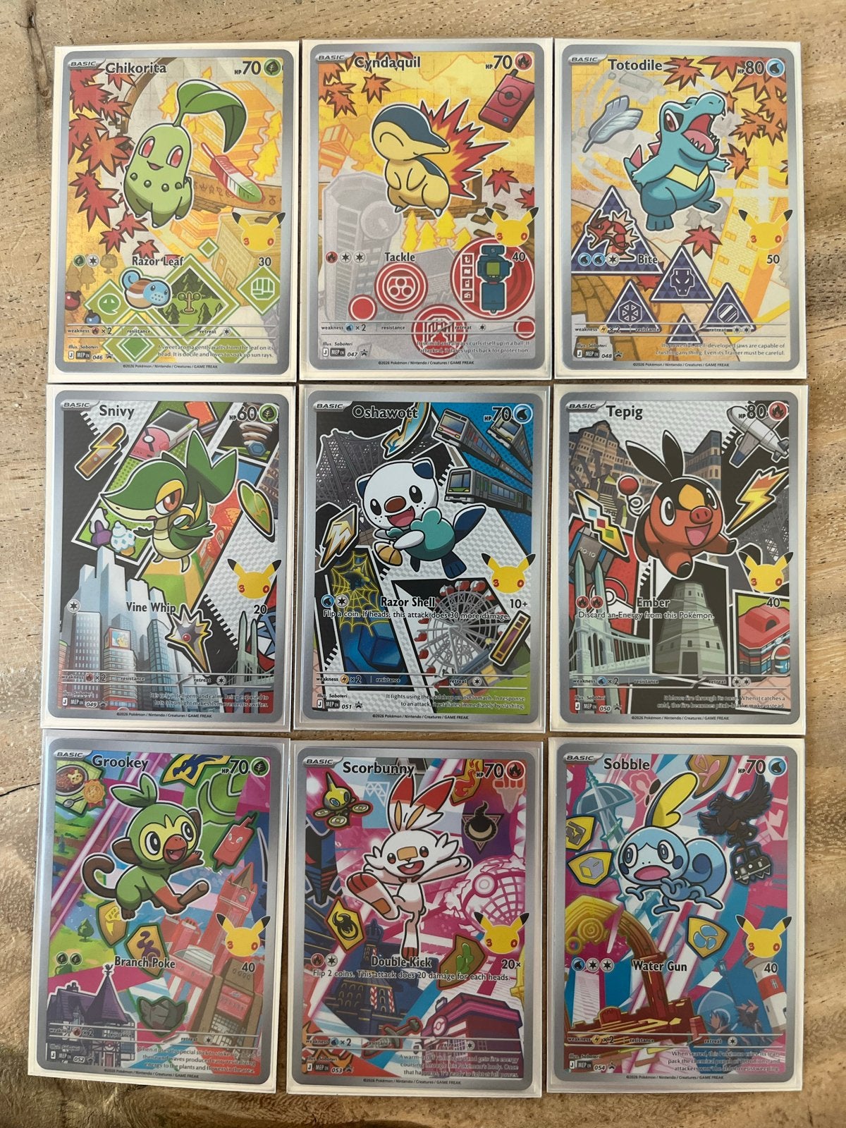 Pokémon Celebrations first partner serie 2  (9 stuks), Ophalen of Verzenden, Zo goed als nieuw, Meerdere kaarten
