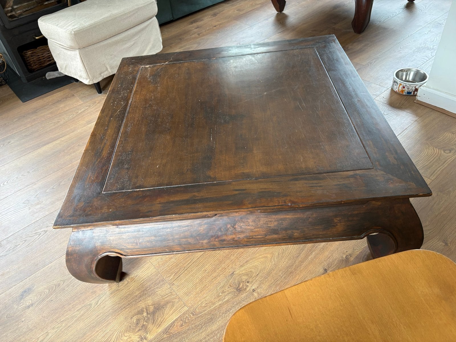 Antieke Opium Salontafel - Massief Hout, Ophalen