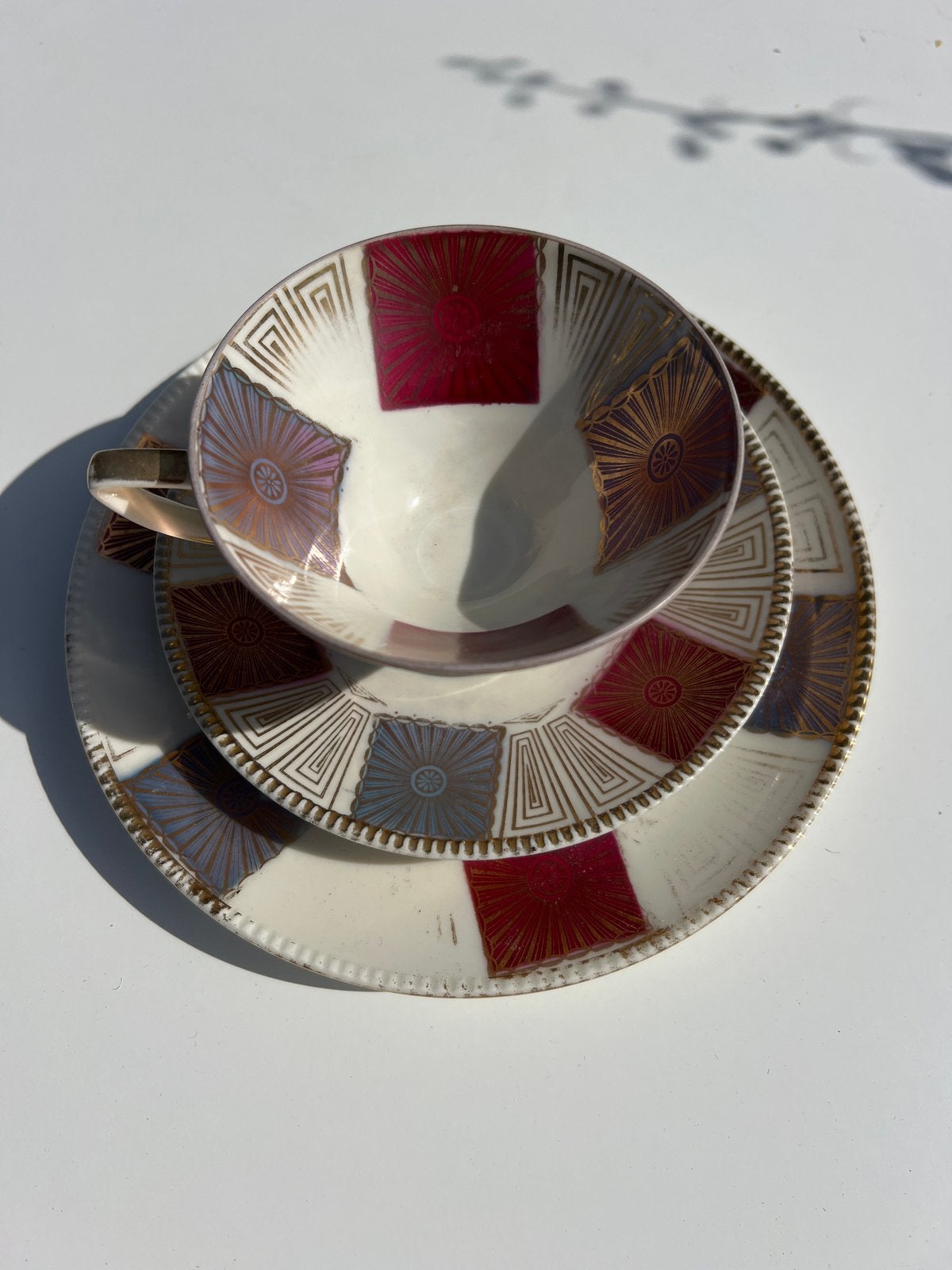 Vintage Bavaria porseleinen theeservies - Art Deco stijl, Ophalen of Verzenden