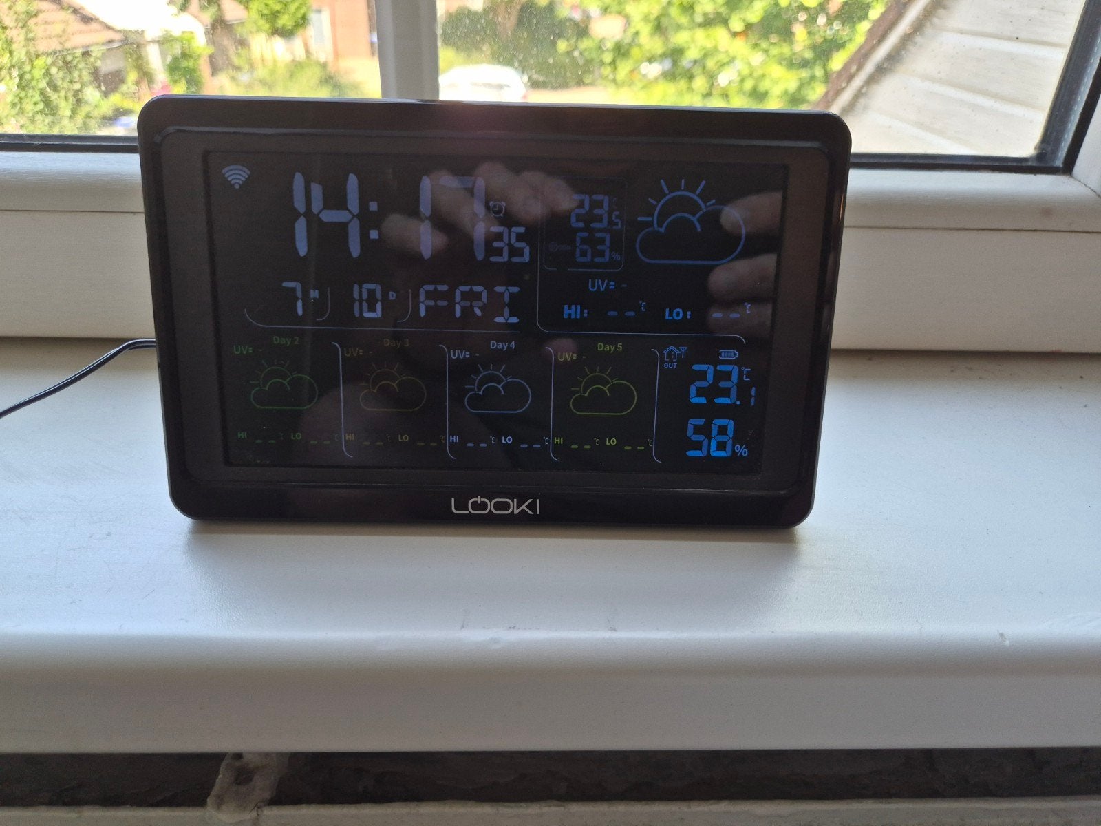 Looki Weerstation met Kleurenscherm en Weersvoorspelling, Ophalen of Verzenden, Zo goed als nieuw, Weerstation