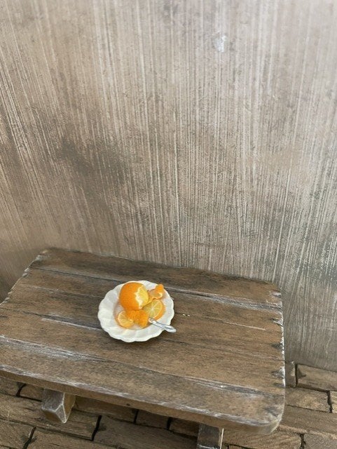 poppenhuis sinaasappel op bord, Ophalen of Verzenden, Nieuw, Poppenhuis