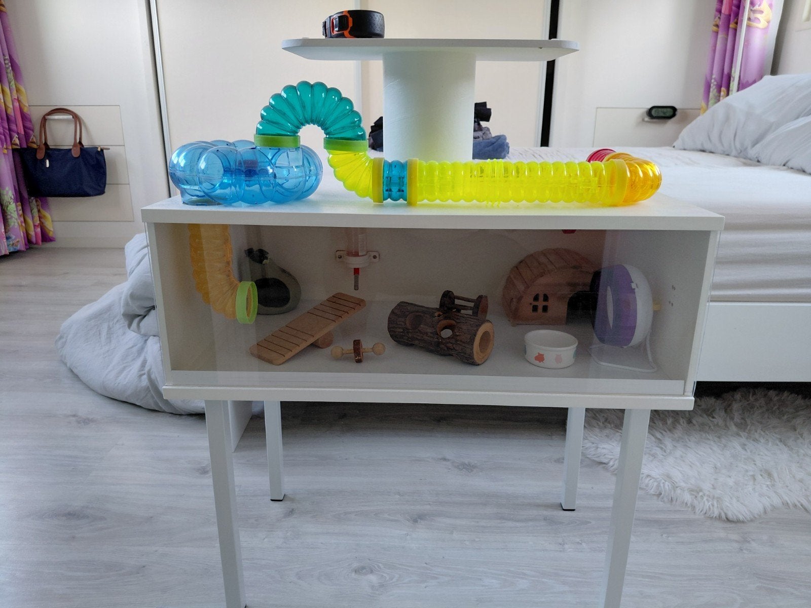 Hamsterkooi met toebehoren., Kooi, Minder dan 75 cm, Zo goed als nieuw, Ophalen