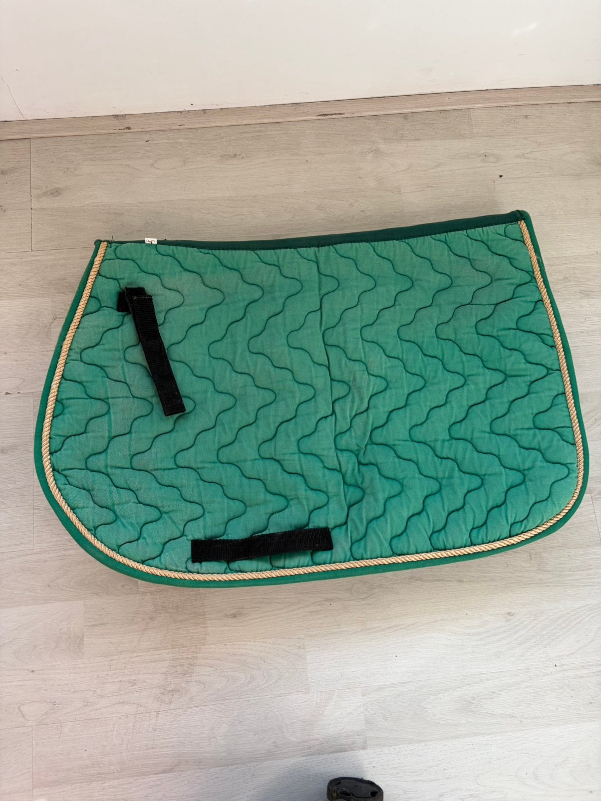 Springdekje maat Cob z.g.a.n. groen met goud, Cob (M), Zadeldekje, Ophalen of Verzenden, Zo goed als nieuw