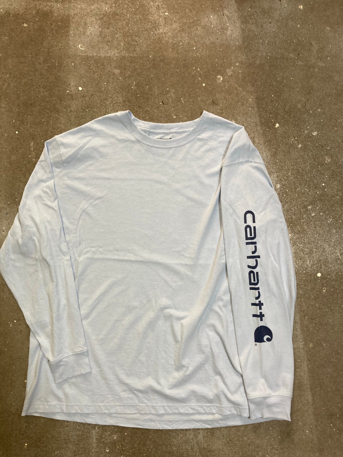 Y2k 2000s Carhartt Long Sleeve T-Shirt –  XXL - Lightblue, Blauw, Carhartt, Overige maten, Ophalen of Verzenden