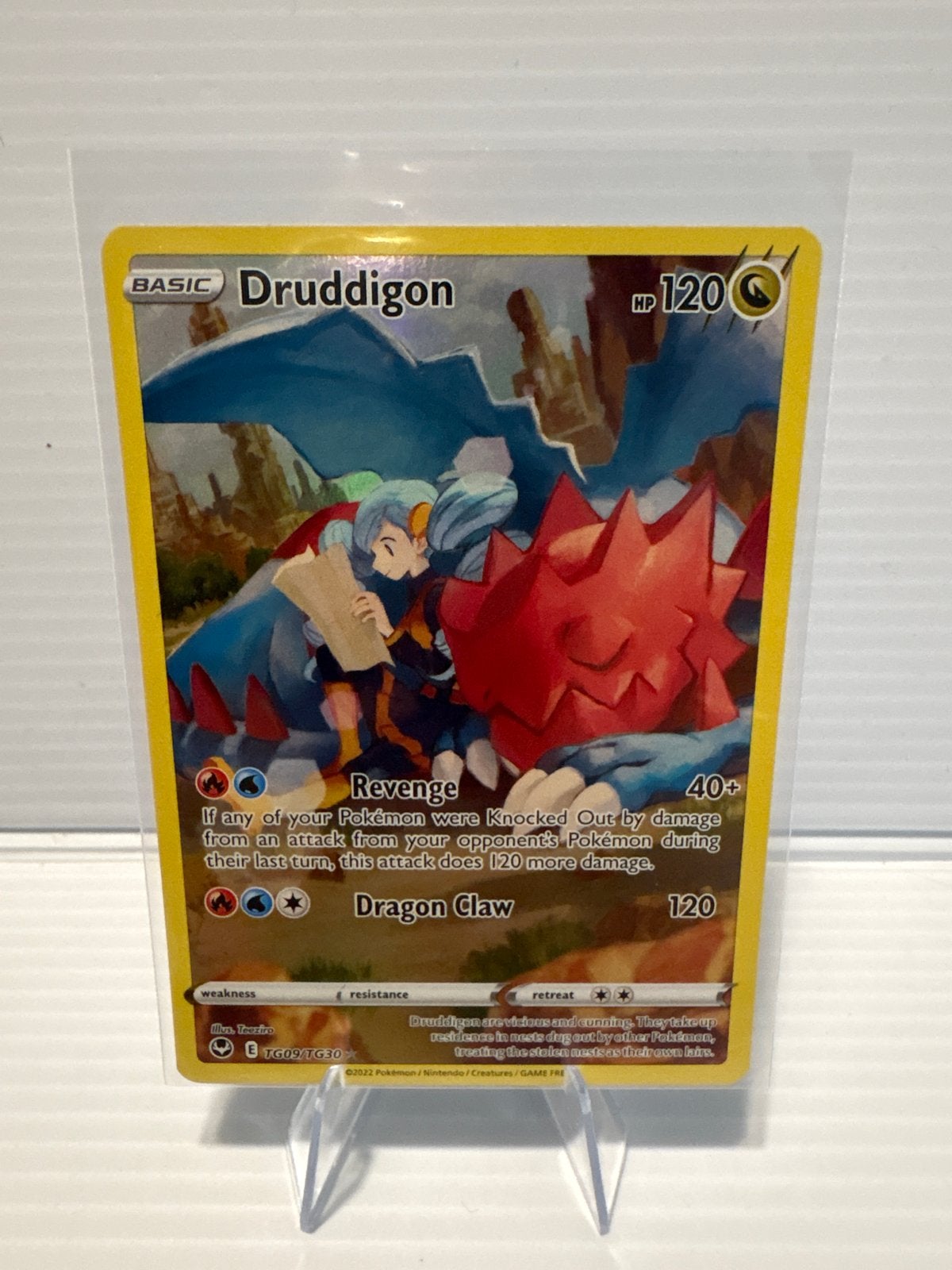 Druddigon TG09/TG30 Silver Tempest Pokémon Kaart NM, Ophalen of Verzenden, Zo goed als nieuw, Losse kaart