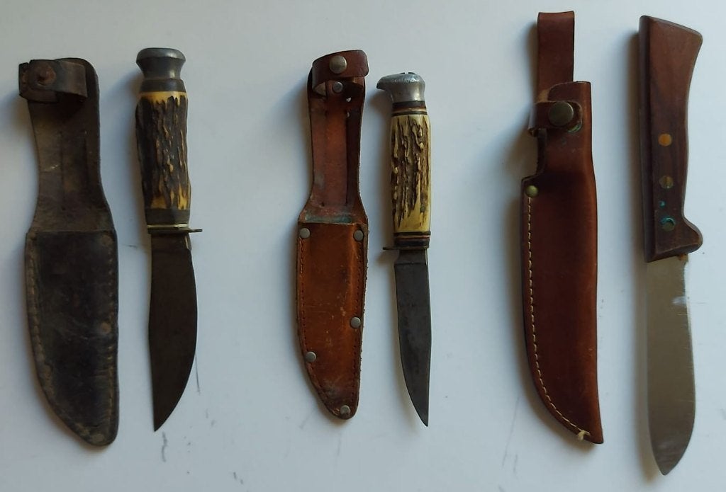 3 oude dolk messen, Verzamelen, Ophalen of Verzenden, Gebruikt, Overige typen