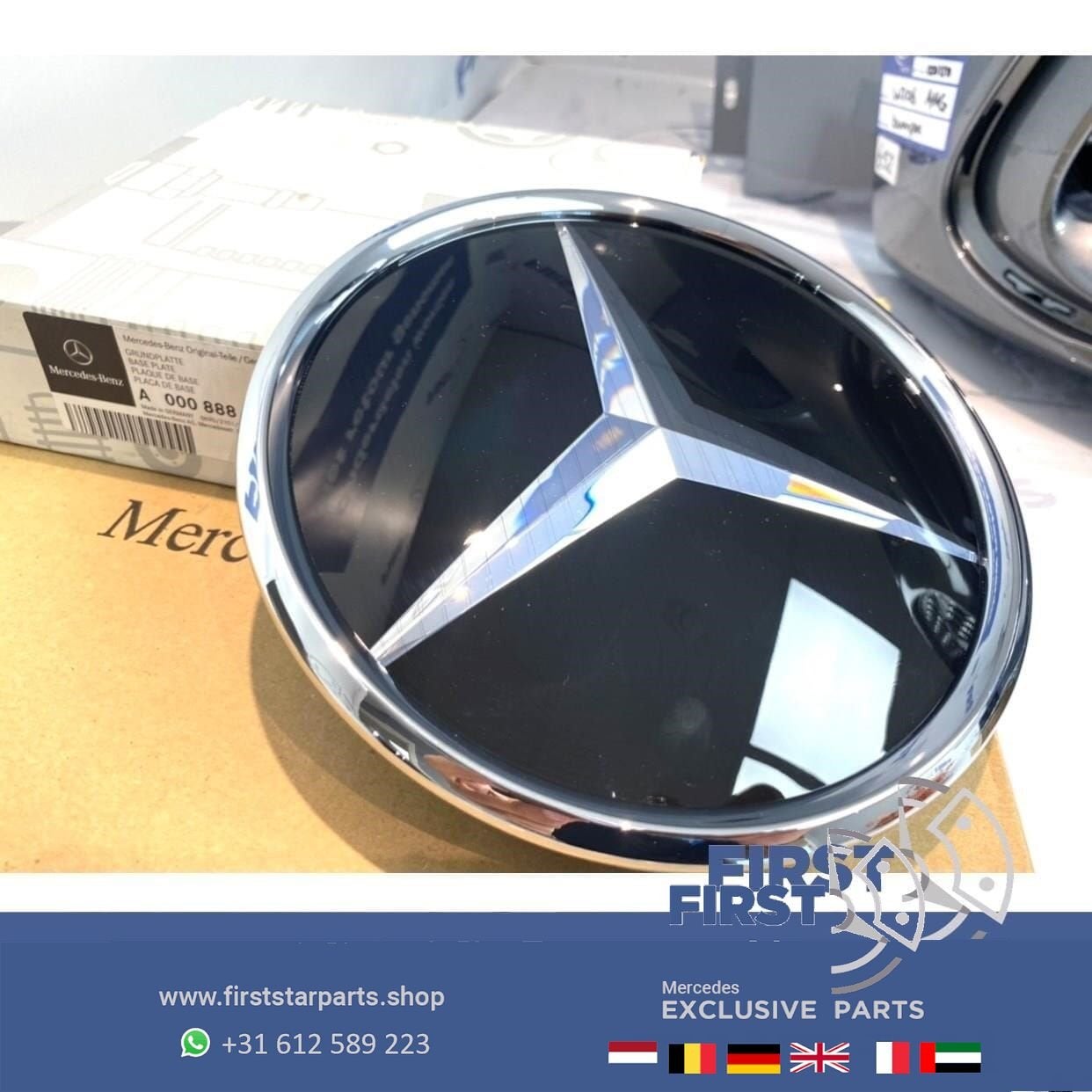 A0008880000 Mercedes AMG STER LOGO GLAS W176 W205 W117 W213, Gebruikt, -, Ophalen of Verzenden, -