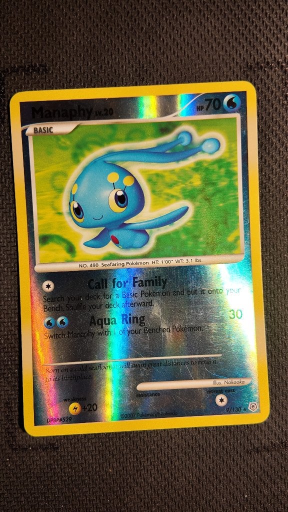 Manaphy 9 Diamond & Pearl | Pokemon kaart, Ophalen, Zo goed als nieuw, Losse kaart, Foil