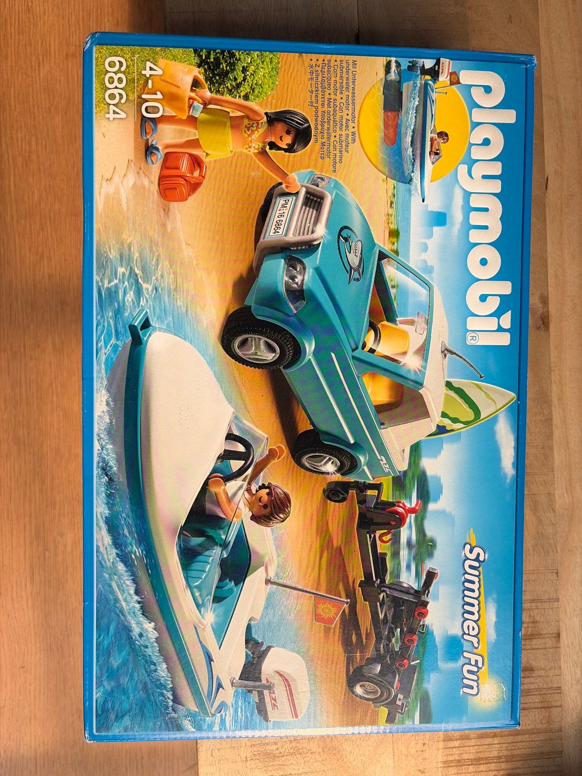 Playmobil Summer Fun Pick-up met Speedboot (6864), Ophalen of Verzenden, Gebruikt