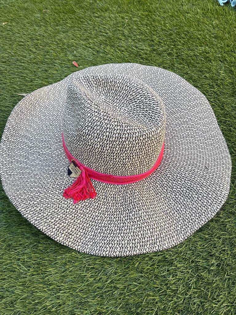 Scotch & Soda Maison Scotch Zomerhoed met roze band, Ophalen, Zo goed als nieuw, One size fits all, Hoed