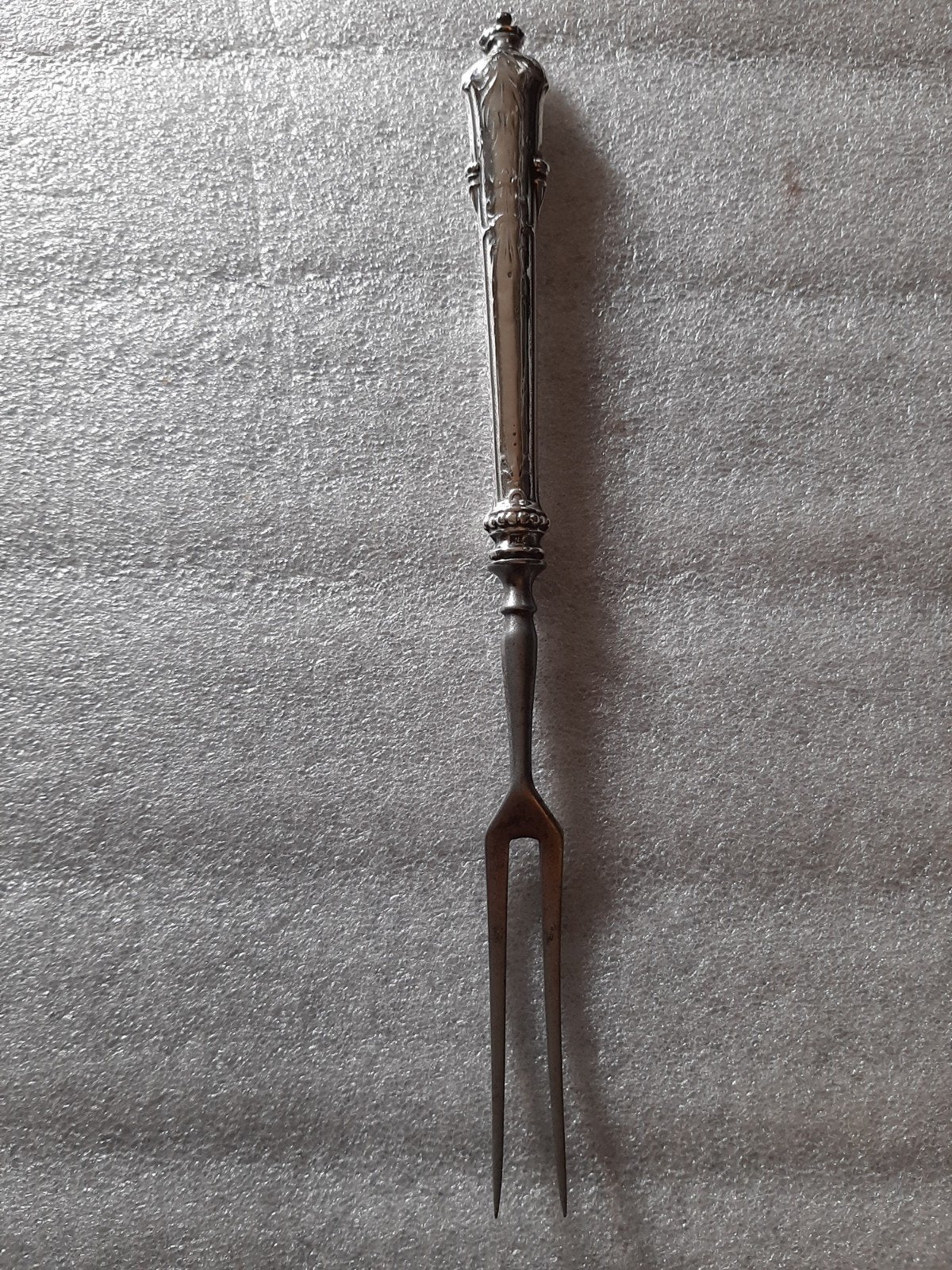 Antieke Zilveren Vleesvork met Keuren  Elegant & Functioneel, Ophalen of Verzenden