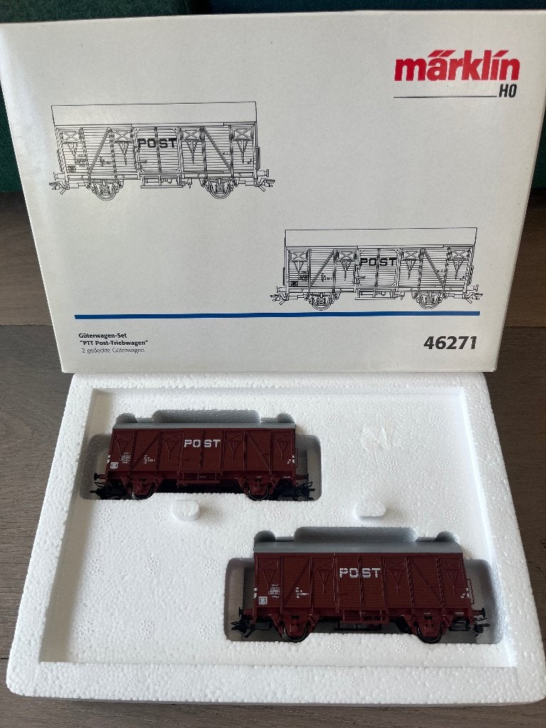 Marklin 46271 ho set wagons PTT nieuwstaat, Wisselstroom, Treinset, Nieuw, Ophalen of Verzenden