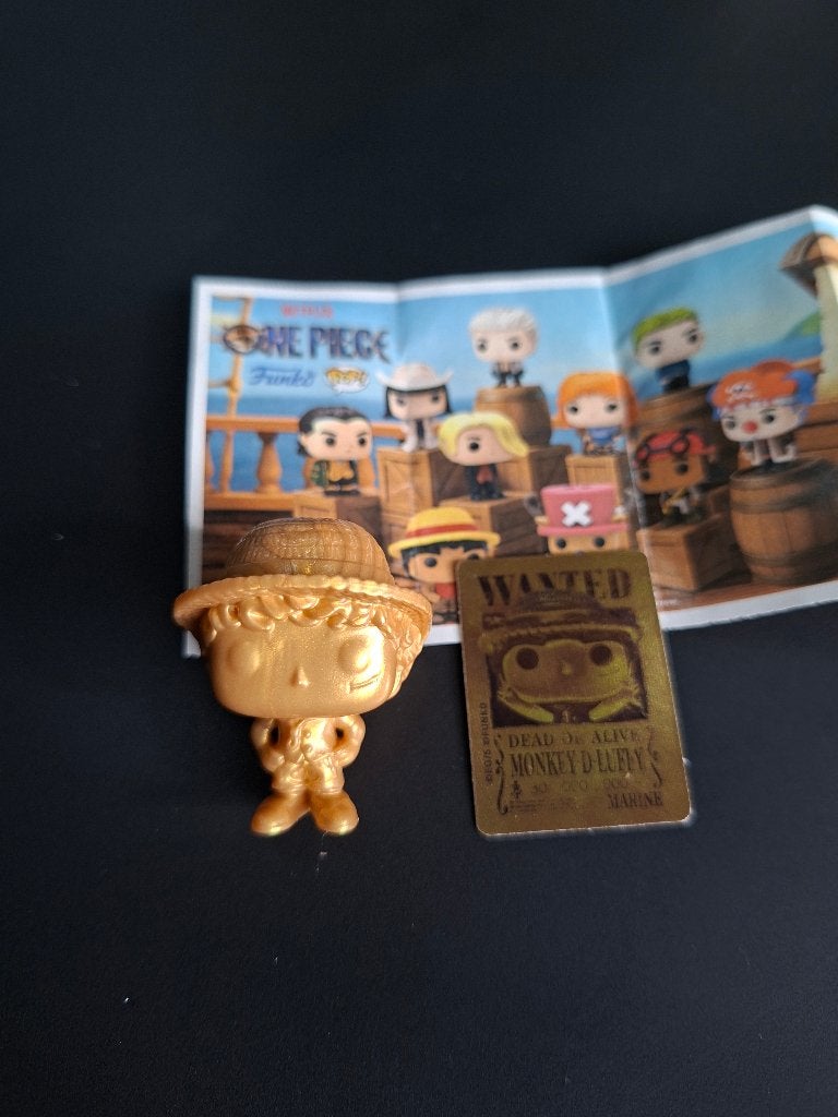 One Piece Monkey D. Luffy Gold - Funko Pop Kinder Joy, Verzamelen, Ophalen of Verzenden, Nieuw