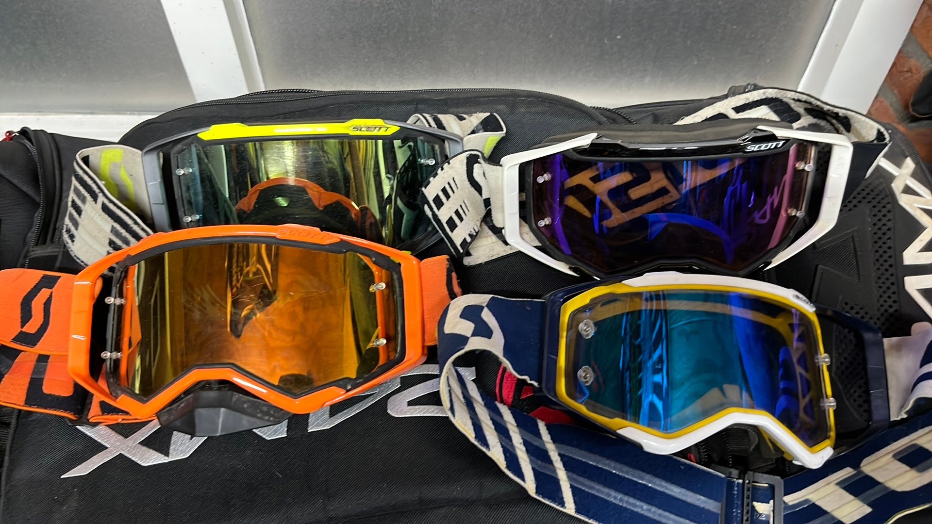 4x scott bril motorcross, fiets cross, Fietsen en Brommers, Brommers | Crossbrommers, Ophalen of Verzenden, Gebruikt, Overige merken