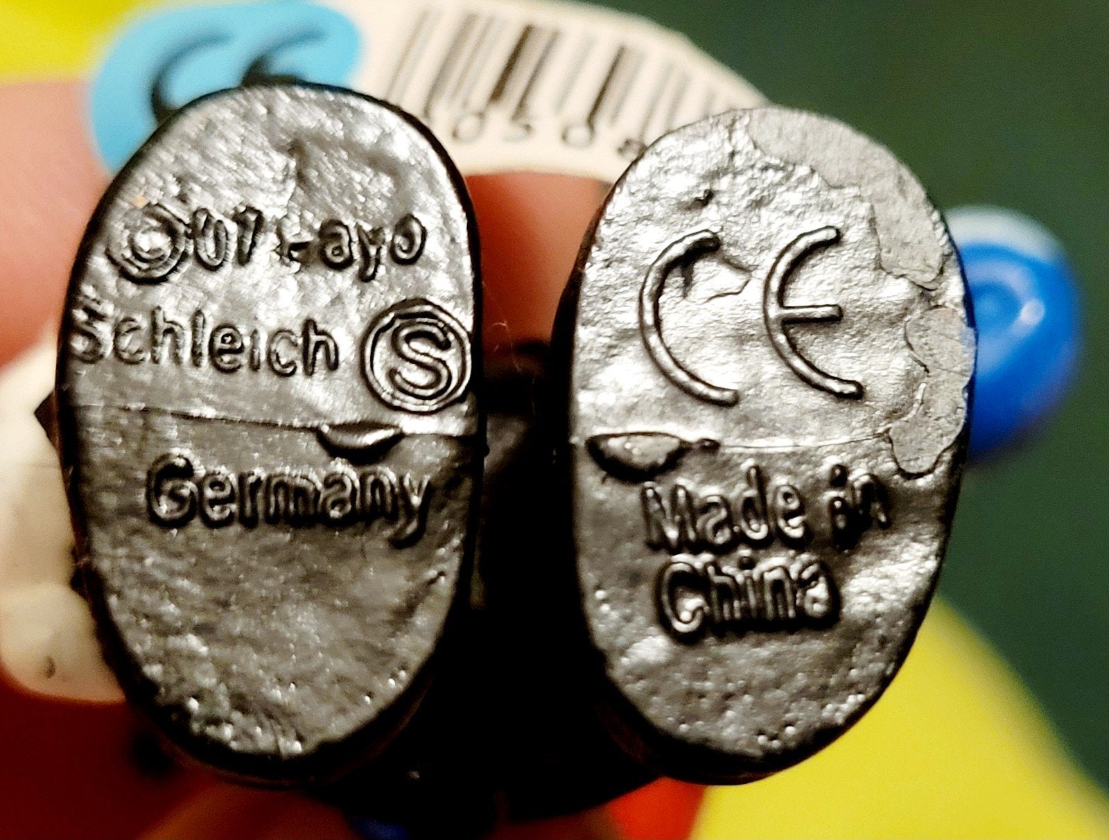 Set van zes imitatie Jubileum smurfen met nep-labels 2008, Verzenden, Nieuw, Verschillende Smurfen, Poppetje, Figuurtje of Knuffel
